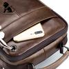 LAOSHIZI Genuine Leather Men's Crossbody Shoulder Bags Split Leather Handbag Fashion Business Man Messenger Bag High Quality Tote