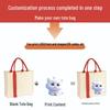 Custom 3D Canvas Tote Bag with Logo & Ribbon - Fashionable Souvenir Gift