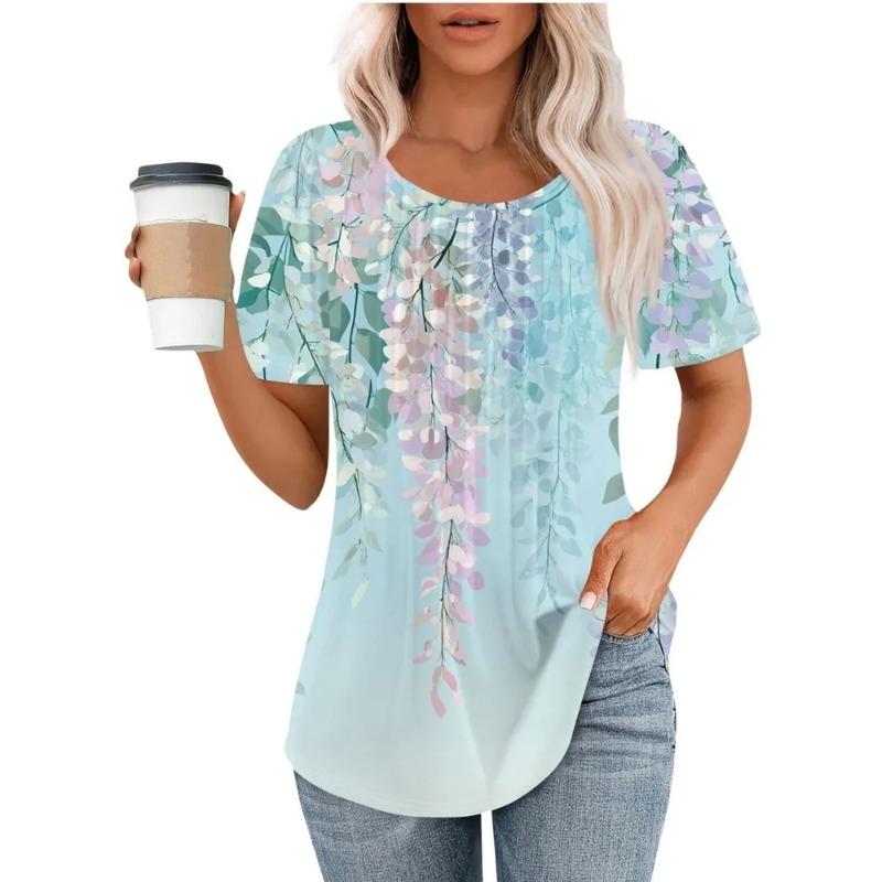 3D Printed Summer Women's T-Shirt Breathable Versatile Fashion Trend Daily Wear Tops Comfortable Polyester Tees