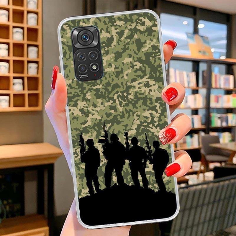 Camouflage Military Cover Phone Case For Xiaomi Redmi Note 15 14 13 12 11 10 Pro Plus 14S 12S 11S 11T 11E 10S Soft Fundas Shell