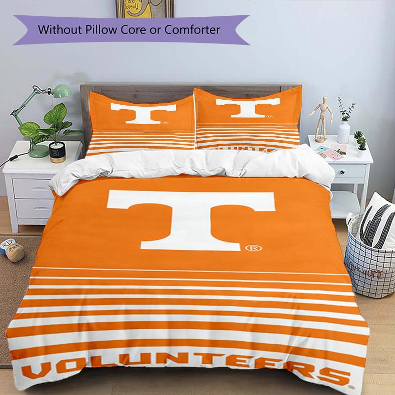 Tennessee Volunteers Themed Bedding 3Pcs Duvet Cover Set Decorative Bed Linen For Teen Room Home Decoration