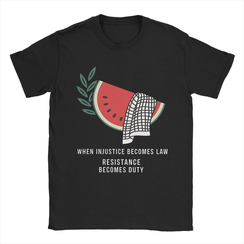 When Injustice Becomes Law Resistance Becomes Duty RBG Quote  Tshirts Mens Cotton Tops Funny  Round Neck Short Sleeve