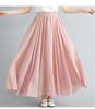 Fashion Solid Cotton Linen Women Skirts Maxi Elegant Harajuku Saia Casual Loose Long Skirt Ladies Clothes