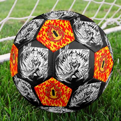 1pc Demon Slayer Kimetsu No Yaiba Soccer Ball Size 5 Indoor Soccer Ball Fashion Colorful Backyard Game - Great For Sports Fans Gift HE25