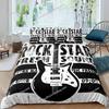 Rock Music King Queen Duvet Cover Electric Guitar Punk Style Bedding Set Youth Fashion Hip Hop Polyester Comforter Cover963963