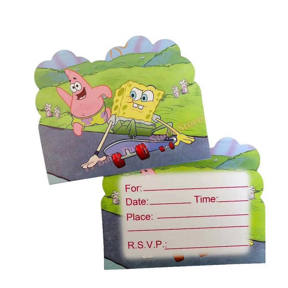 Cartoon Spongebobed Birthday Party Favors Bracelets Keychains Carnival Prizes Pinata Goody Bag Fillers Party Gift Birthday Decor