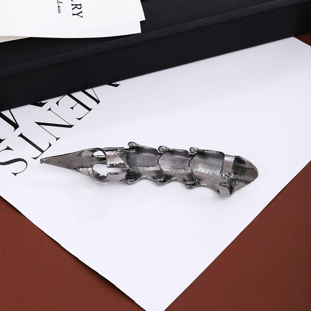 Fashion Retro Halloween Ring Beads Adjustable Flexible Long Joint Ring Personalized Finger Cover