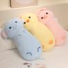 Ice Silk Cartoon Animal Plush Pillow Stuffed Yellow Duck Pink Pig Blue Elephant Long Bolster Plushie Sleeping Companion Gift