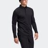 Adidas Golf Fleece Long Sleeve Polo Shirt Men tops Black FS6850