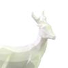 Christmas Reindeer Figurine 3D Printed Standing Deer Statues Small White/Gold Elk Sculpture for Fireplace Entryway Shelves Home Office