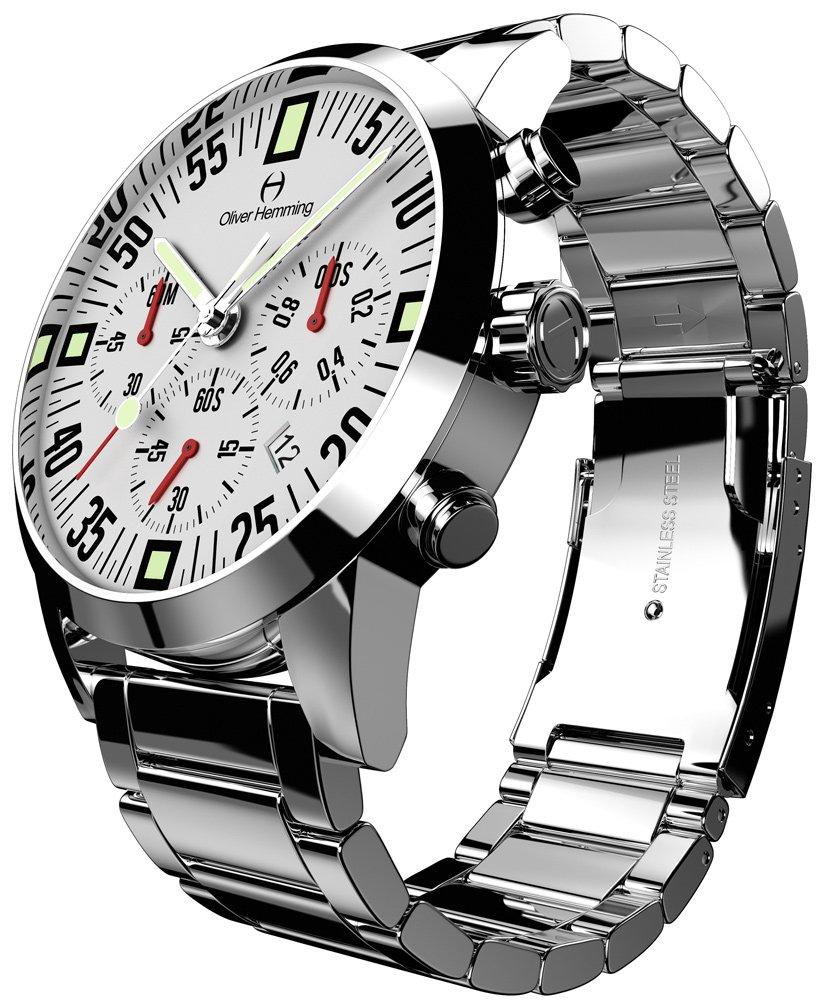 Oliver Hemming Quartz Chronograph Wristwatch WTC17S80WCD Battery-Powered [Used]