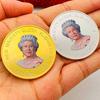Queen Elizabeth II of England, Gold-plated Painted Commemorative Coins, Gold Coins, Coins, Commemorative Medals