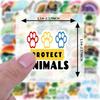 35pcs-50pcs Motivational Wildlife  Stickers Whimsical Animal Conservation  Stickers  Stationery Stickers