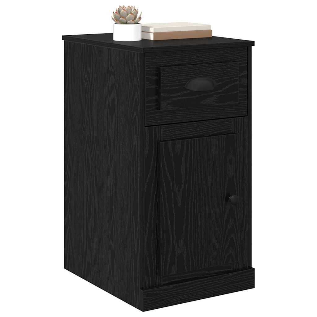 Side Cabinet Black Oak Effect 40 x 50 x 75 cm