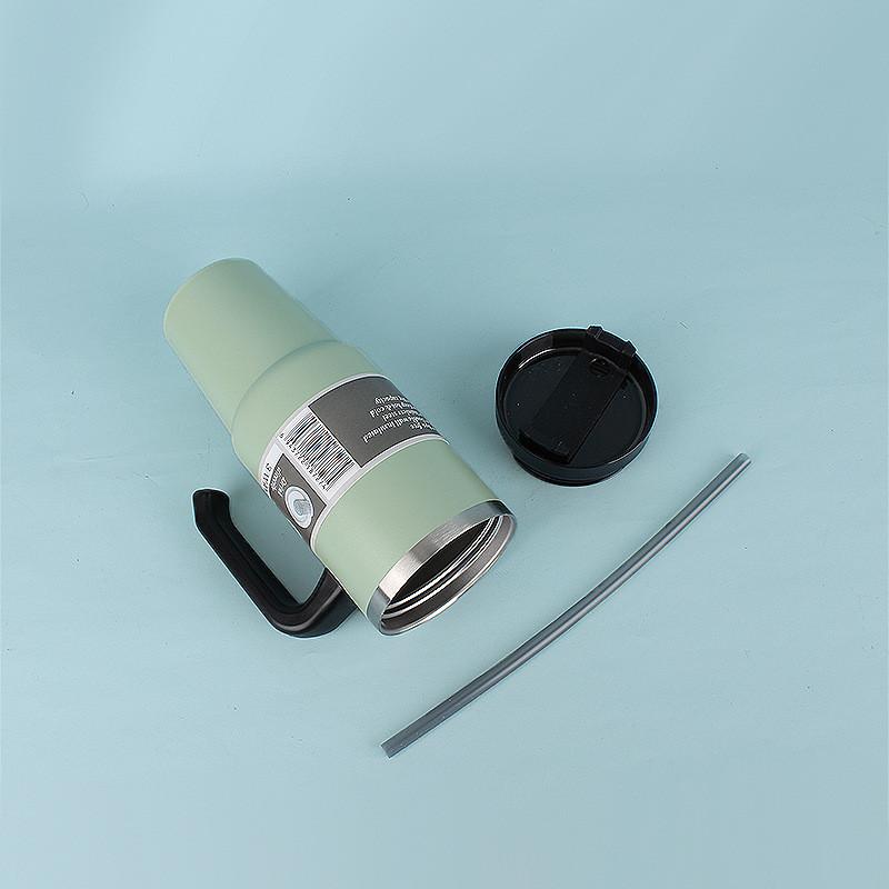 30oz Tumbler With Handle And Straw Lid Stainless Steel Insulated Tumblers Travel Coffee Mug For Hot And Cold Beverages