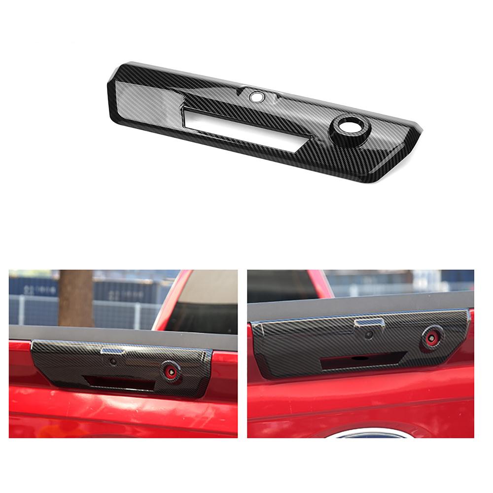 Carbon Fiber Style Tailgate Door Handle Cover Trim For Ford F150 2021 Accessorie