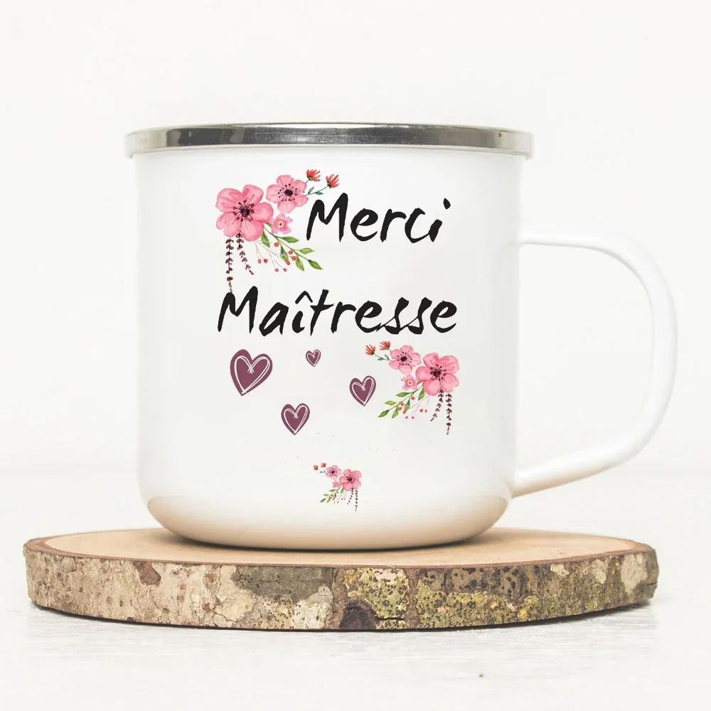 Coffee Cups Thank You Mistress Enamelled Mug Gift Idea for Coffee Lover Original Teacher Gifts School Asurprise for Teacher