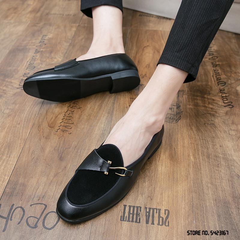 Fashion Fashion Suede Patchwork Monk Strap For Men Casual Oxford Gentleman Shoes Formal Wedding Prom Dress Homecoming Zapatillas Hombre