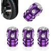 4 PCS Tire Valve Caps, Rhinestone Tire Valve Stem Caps, Dustproof Bling Car Accessories, Universal Aluminum Car Tire Caps for Cars, Trucks, SUV and
