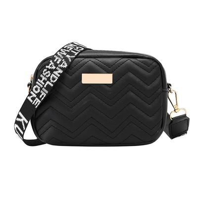 Fashion Women Shoulder Crossbody Bag Leather Casual Small Handbag (Black)