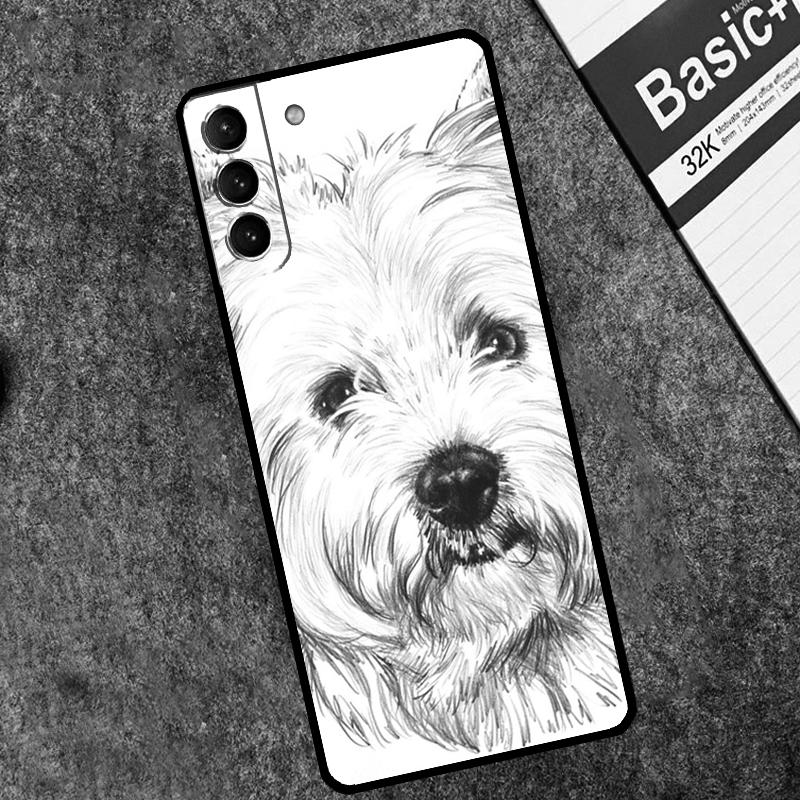 Westie Dog Case For Samsung Galaxy S25 S26 Ultra S20 S22 S23 S24 Ultra S21 Plus S10 S25 FE Cover Coque