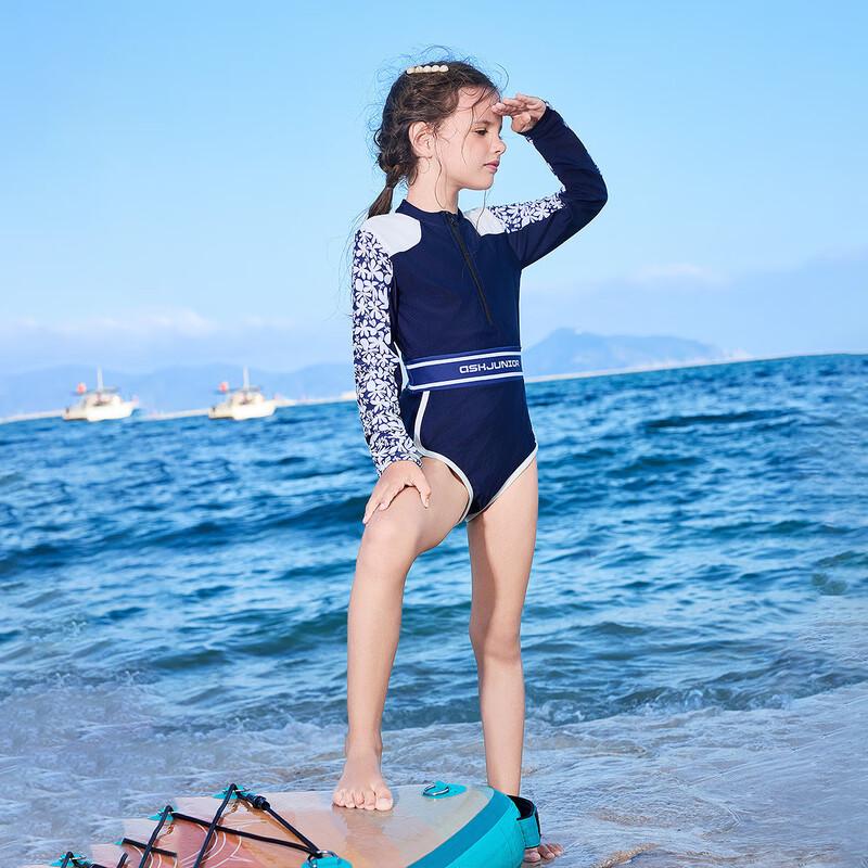 ASK JUNIOR Kids' Long Sleeve One-Piece Swimsuit