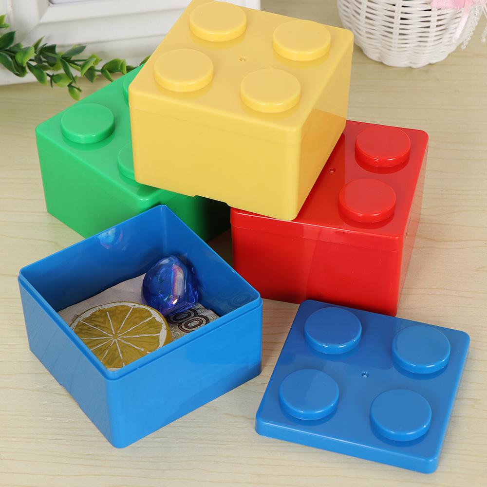 New Creative Storage Box Building Block Shapes Plastic Storage Case Saving Space Superimposed Desktop Handy Office House Keeping