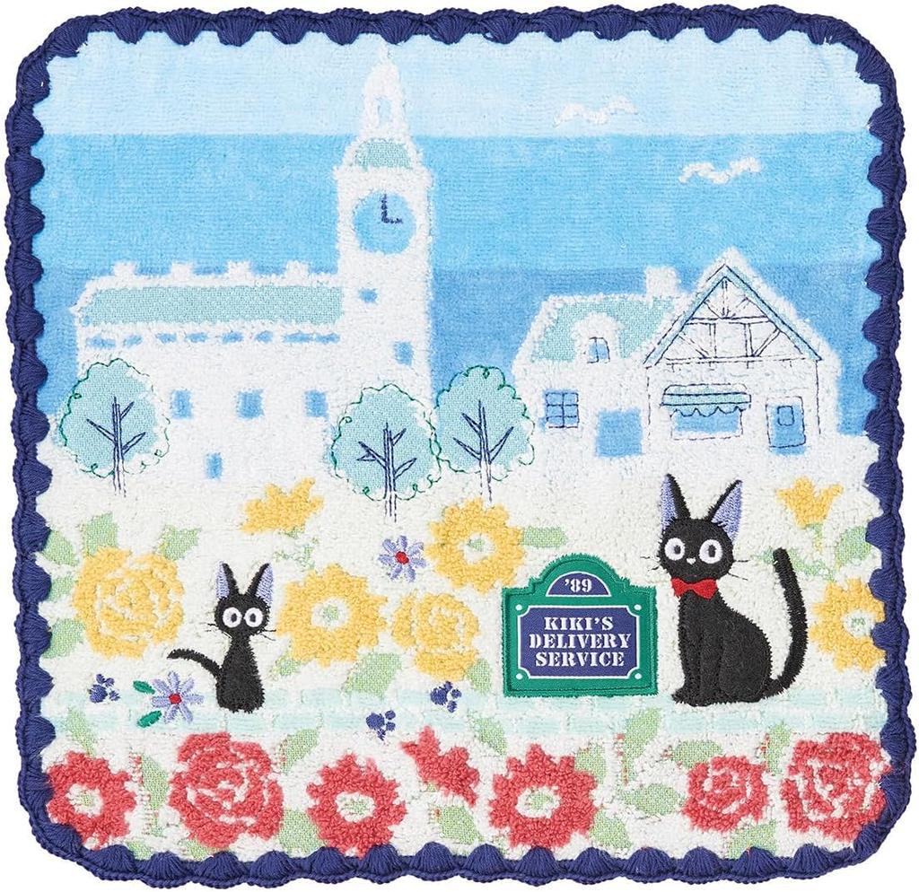 Marushin Ghibli Mini Hand Towel Delivery Service Cotton Character Goods Small Gift Present Birthday Day Aozora no Koriko 1005045700 Kiki's 100%