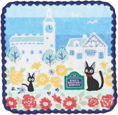 Marushin Ghibli Mini Hand Towel Delivery Service Cotton Character Goods Small Gift Present Birthday Day Aozora No Koriko 1005045700 Kiki's 100%
