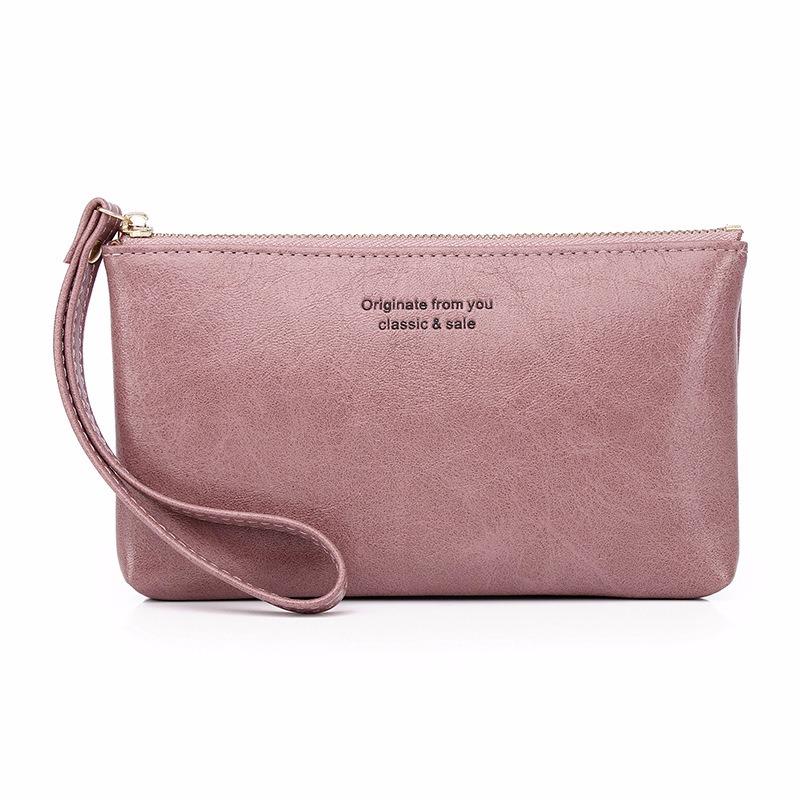 IELGY Portefeuille pour femme, pochette de rangement à fermeture éclair de grande capacité
