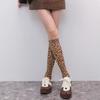 Fashion Personality with Leopard Print Snake Print Socks Yellow Leopard Print Calf Socks Printed Silk Stockings Mid Tube Socks