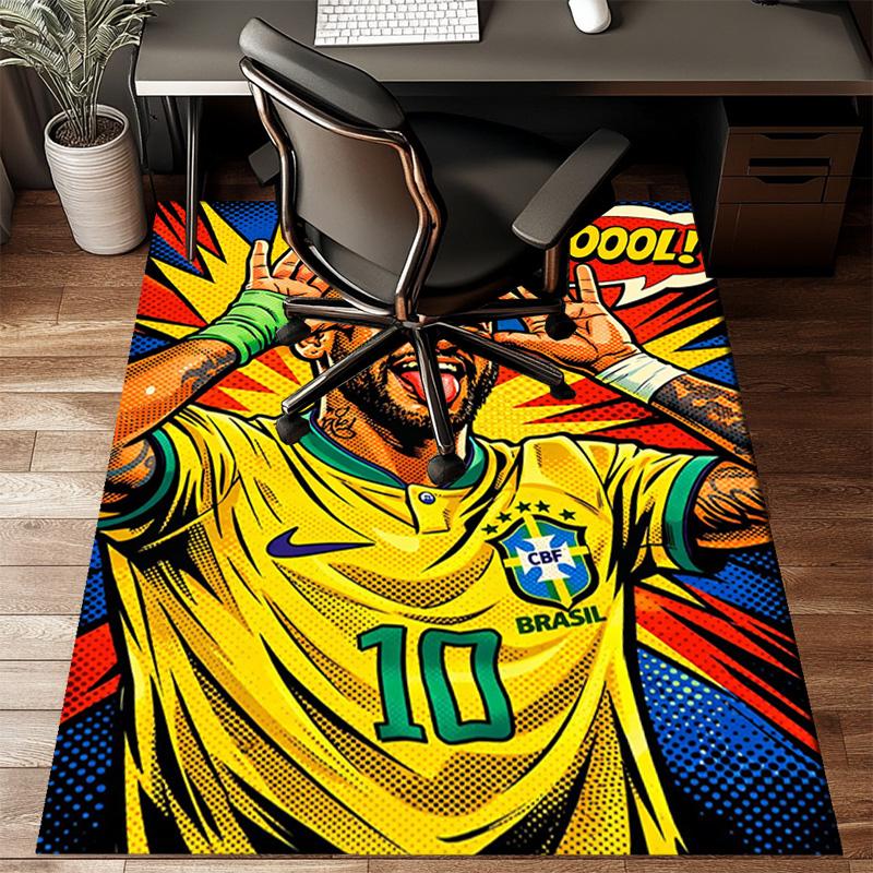 Neymar Celebration Rug Game Carpet, Floor Mat for Bedroom Living Room Entryway Rug, Home Decor Idea Gift for Christmas birthday