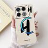 For Infinix GT 20 Pro X6871 Lucky Initial Letter Phone Case For Infinix GT20 Pro 5G Soft Silicone Shockproof Cases