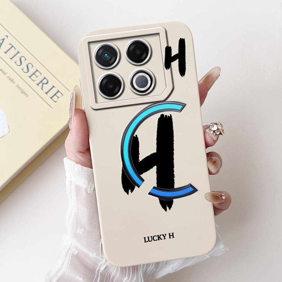 For Infinix GT 20 Pro X6871 Lucky Initial Letter Phone Case For Infinix GT20 Pro 5G Soft Silicone Shockproof Cases