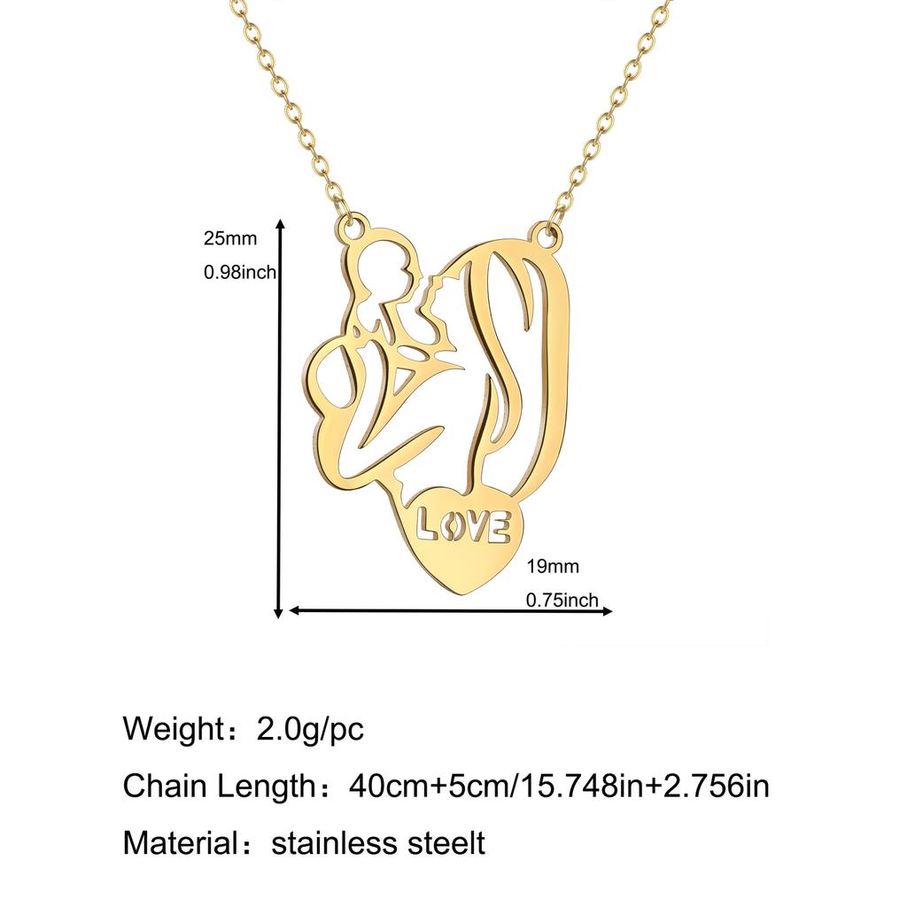 Mama Letter Pendant Necklace For Women Mom Mother's Day Clavicle Chain Choker Stainless Steel Jewelry Minimal Gift