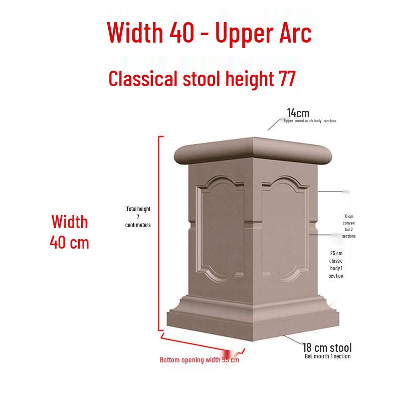 European Villa Courtyard Roman Column Base for Exterior Wall Decoration
