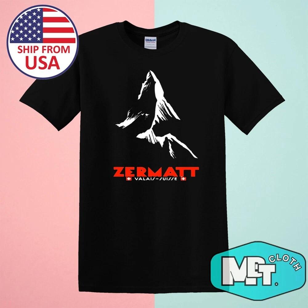 Swiss Alps Ski Zermatt Valais Men s Black Size S-5XL M