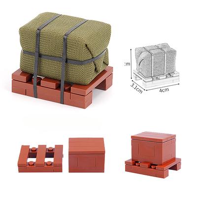 Dilong Military Building Block Figurine Accessories Assembly Supply Airdrop Box Scene Small Particle Toys