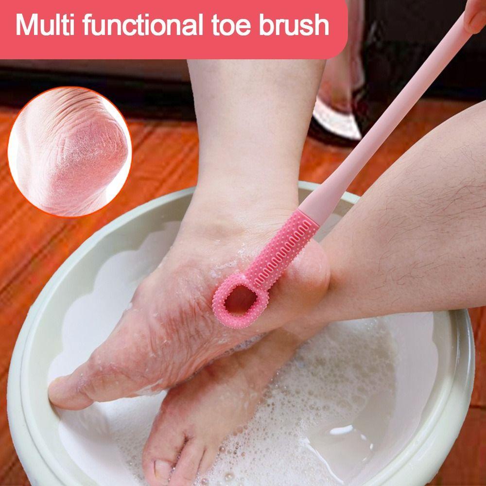Fußschleif Zehenzwischenraum Reinigungsbürste Weiches Silikon Hornhaut Peeling Bürste Fußpflege Werkzeug