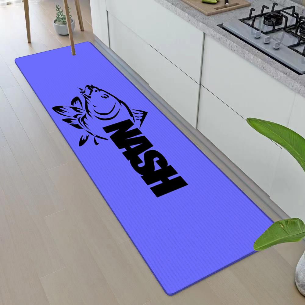 Nash Fishing Logo Entrance Front Door Doormat Non-slip Kitchen Rug Living Room Rugs Balcony Bathroom Foot Mat Floor Mats Carpet