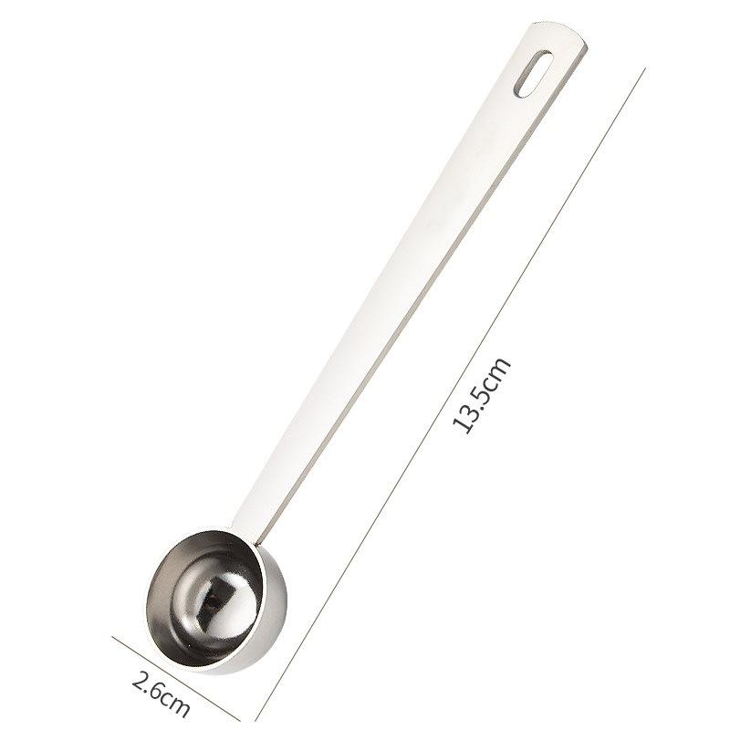Stainless Steel Coffee Measuring Scoop Long Handle Heat Resistant Spoon Multipurpose Tool for Baking Cafe Home Kitchen