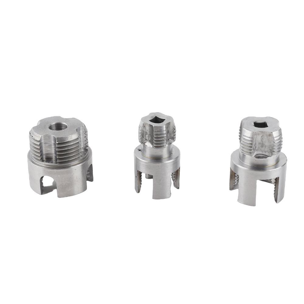 3PCS Internal External Threads Pipe Thread Cutter Dual End Die Tube Threader Kit Water Pipe Repair