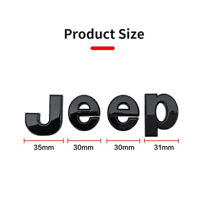 1 Stück Auto Front Hinten Logo Auto Kühlergrill Emblem Aufkleber für Jeep Renegade Compass Grand Cherokee JK Wrangler Rubicon Zubehör