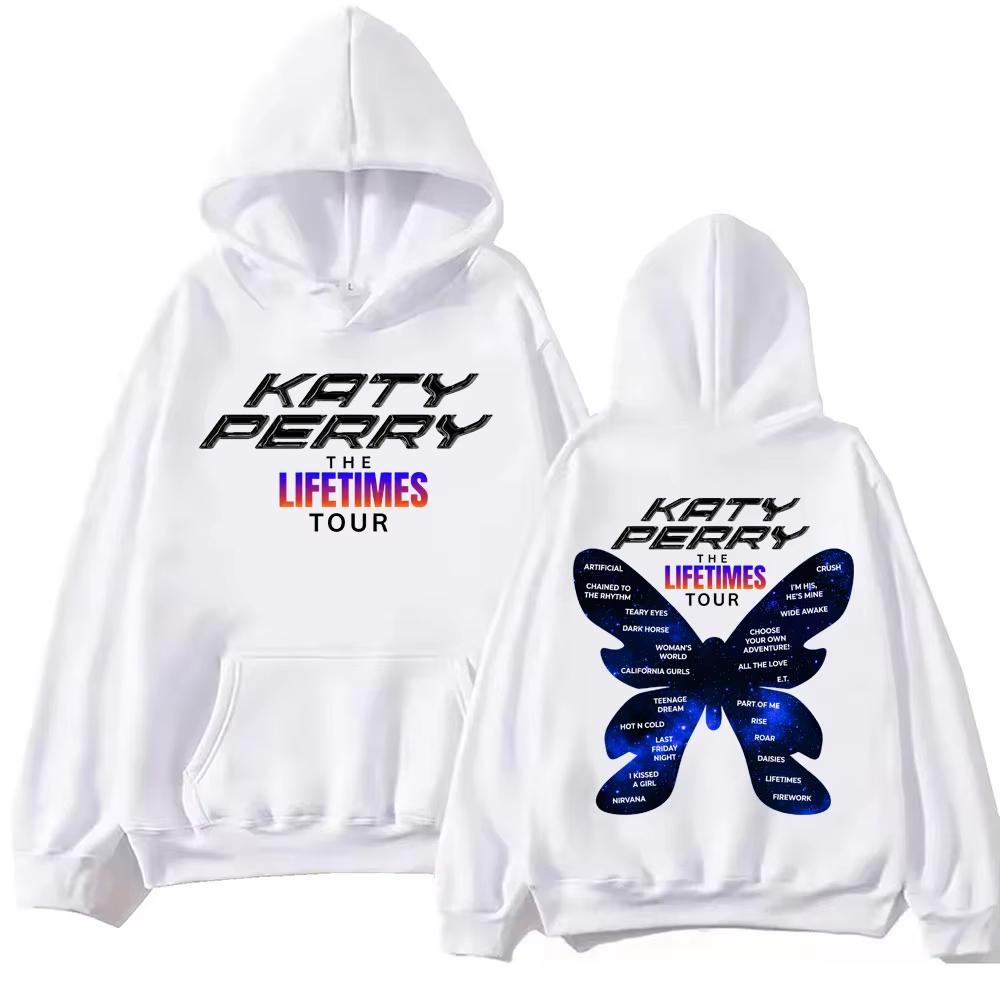 New Hot Sale Singer Katy Perry 2026 Fastivals Tour Hoodies Casual Unisex Streetwear Vintage Printed Sweatshirt Loose Cozy and Versatile