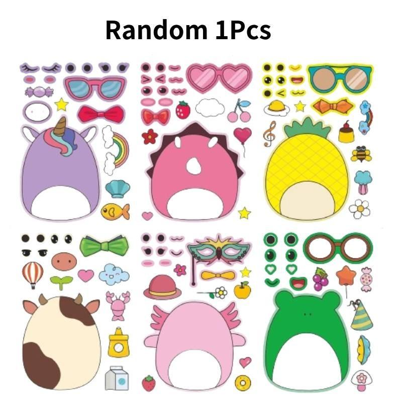 

Мода Детские Наклейки Милые Нежные Анимация Семья Пазл Сделай сам Random 1Pcs