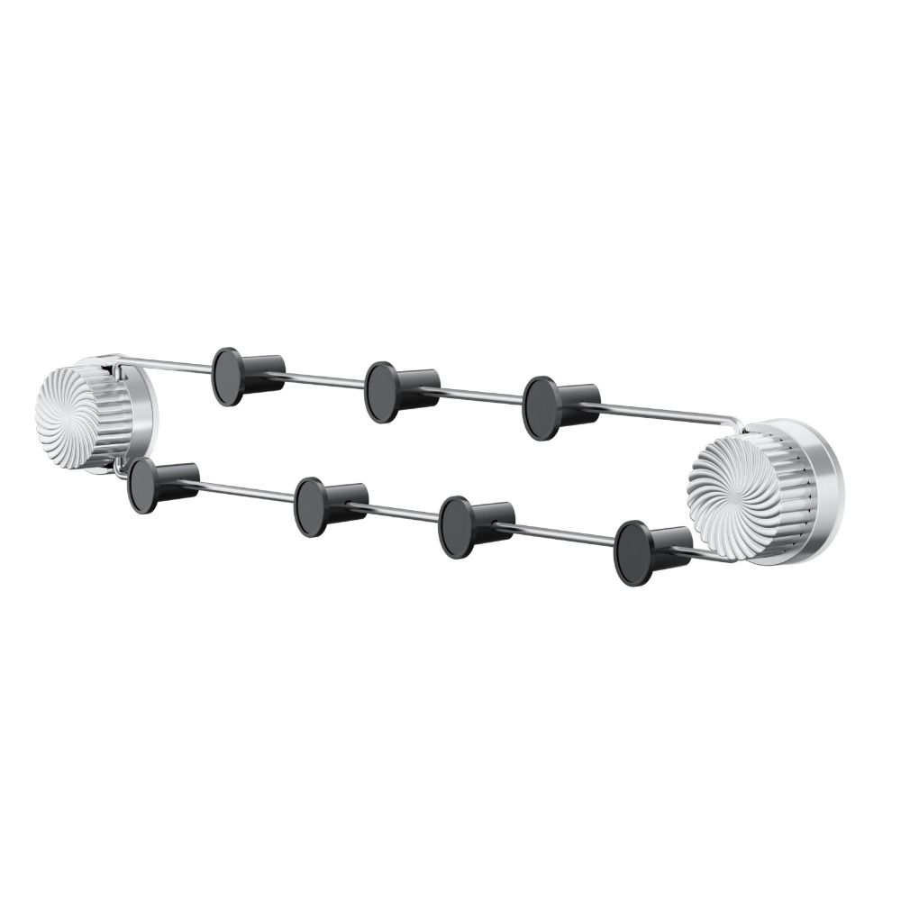 No Punching Suction Cup Row Hook With 7 Hook Stainless Steel Storage Rack  Towel Rack