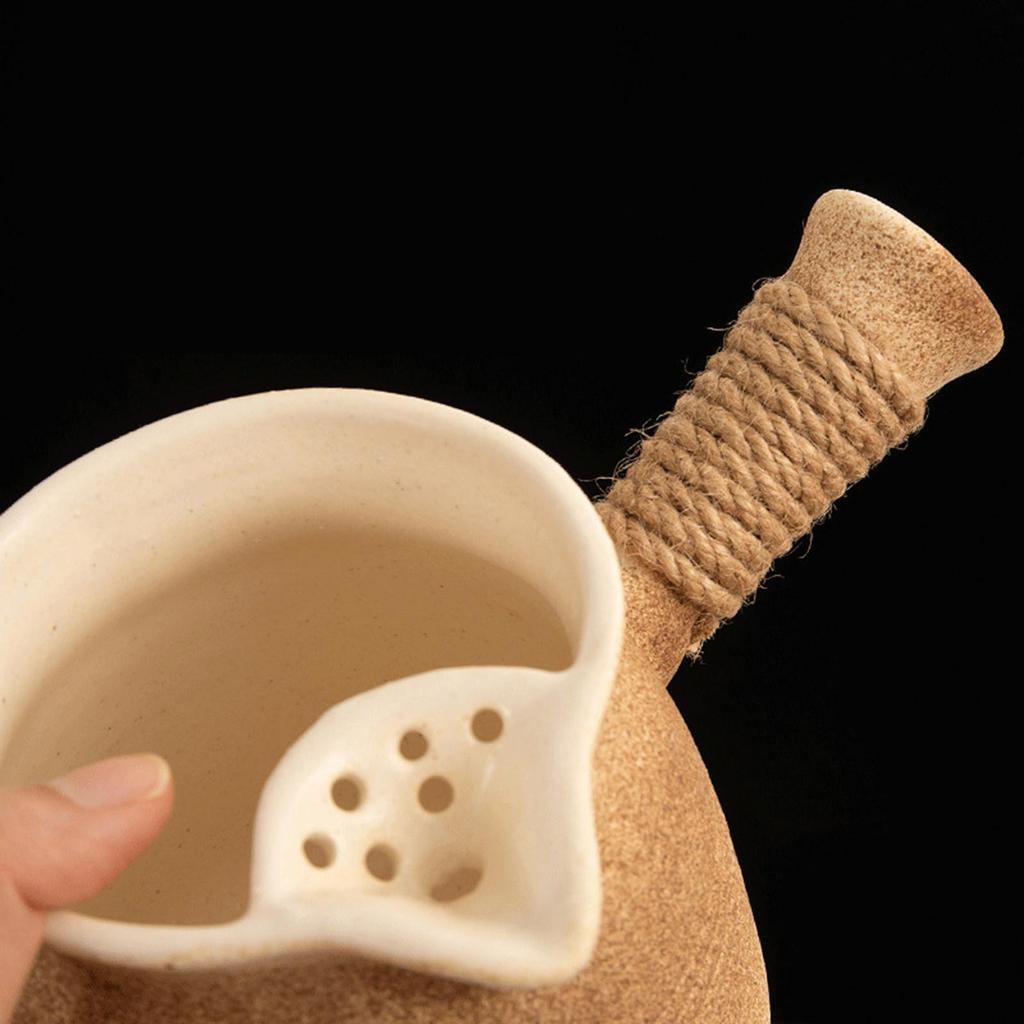 850ml Ceramic Teapot with Side Handle Heat Resistant Tea Maker Kettle Tea Infuser for Tea Lovers Gift Hotel Kitchen Household
