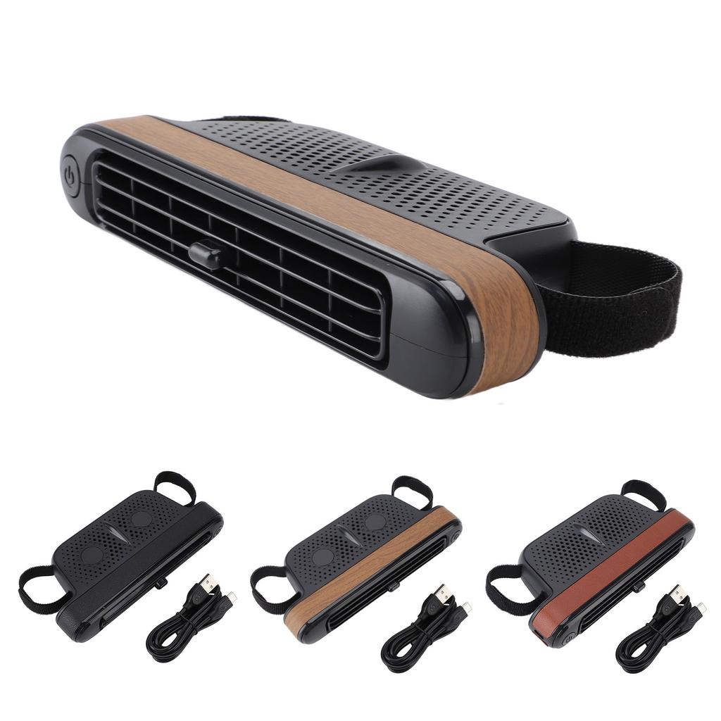 Autositzventilator 3 Windgeschwindigkeiten Geräuscharm Leistungsstarker Doppel-Turbinen-Autokühlventilator für Fahrzeugrücksitze