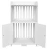 Bathroom Cupboard Double Door Bathroom Storage Cabinet Freestanding Cupboard Organizer Shelf Unit for Home Kitchen Furniture