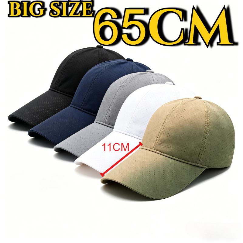 Yiran Dayang Hat Women's 65Cm Big Size Extra Long Brim Baseball Cap Summer Outdoors Quick-Dry Fishing Hat Large Size Mesh Sun Protection Breathable Cap 55-59Cm